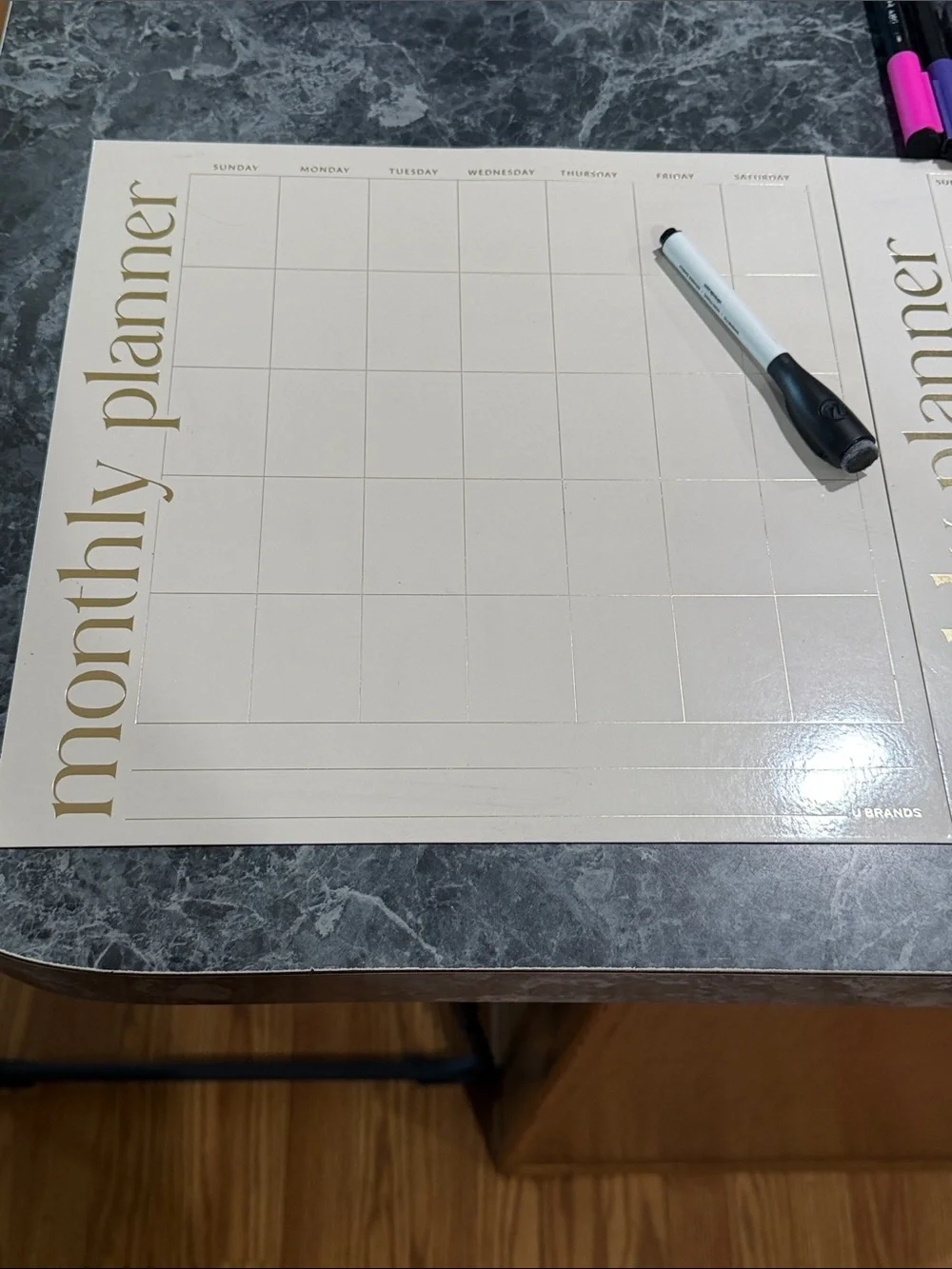 Magnetic Dry Erase Calendar, Checklist + ! Includes-Color Markers & Shopping!
